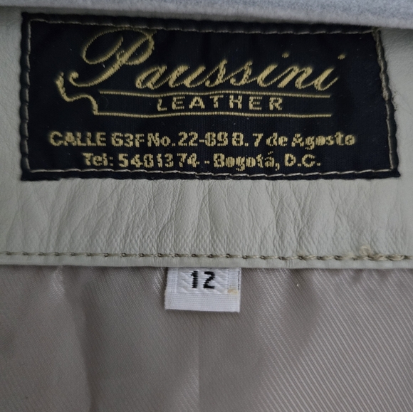 Original Leather Jacket in light Gray size 12 ( fit a M size but not a L) - Picture 4 of 6